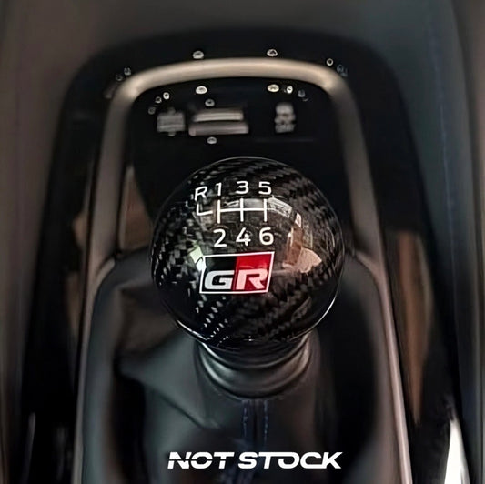 Genuine Carbon Fiber GR Gear Knob for Toyota Yaris GR, Corolla GR, GT86 and GR86 6 Speed