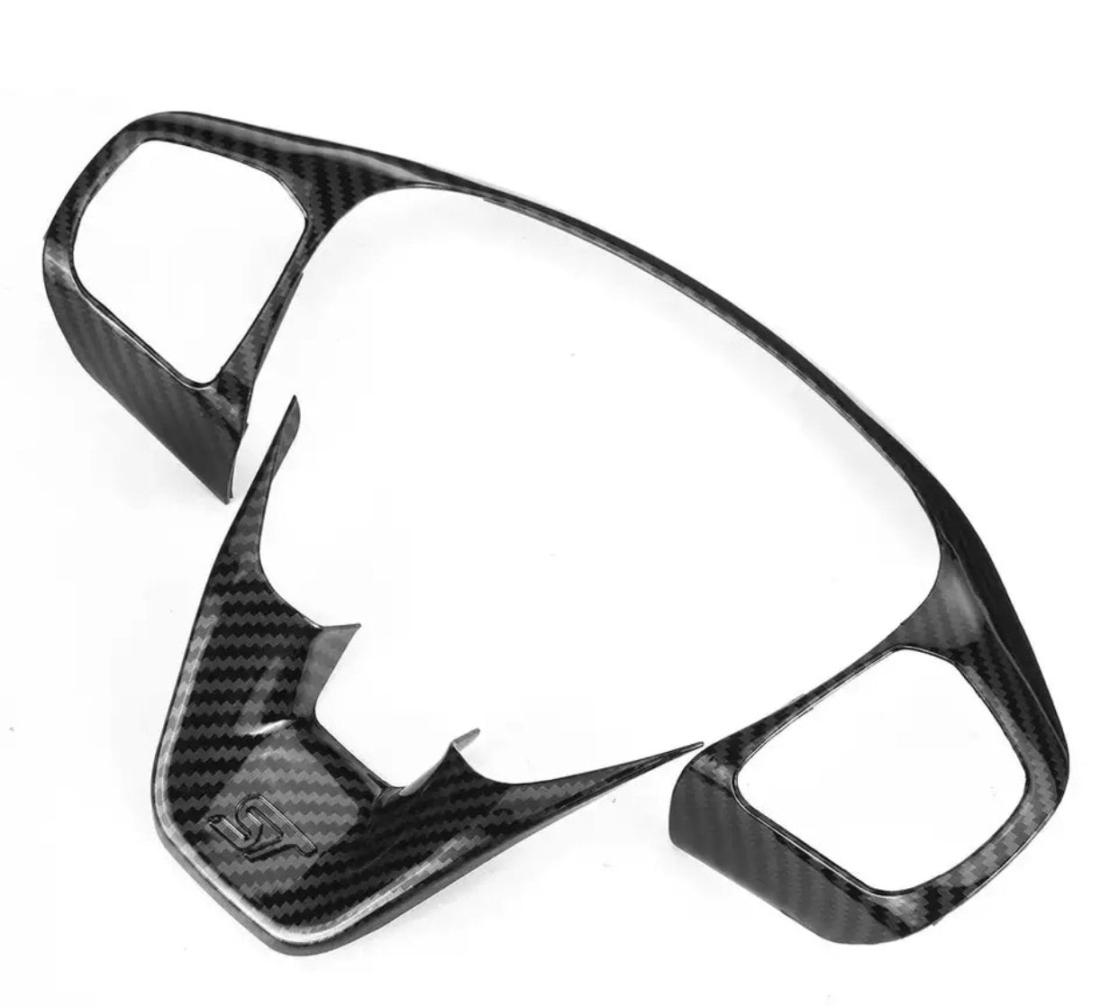 Transit Custom Facelift - Carbon Fibre Steering Wheel Trim Surrounds - Car Enhancements UK