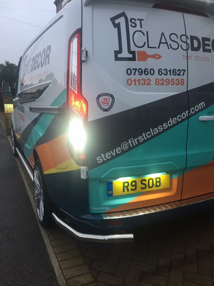 Transit Custom LED Number Plate Unit Full Replacement - Car Enhancements UK